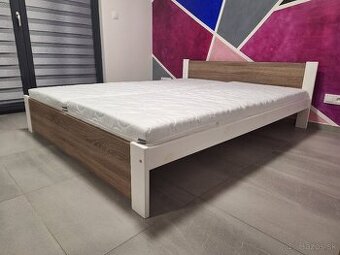 Manželská posteľ 160x200 s roštami a matracmi - 1