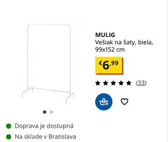 Ikea vesiaky na oblecenie