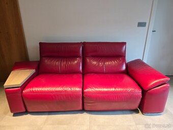 Kožená sedačka dvojka , el. relax funkcia