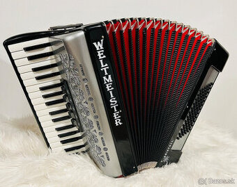 AKORDEÓN WELTMEISTER KRISTALL 72 BASOVÝ - používaný v top st