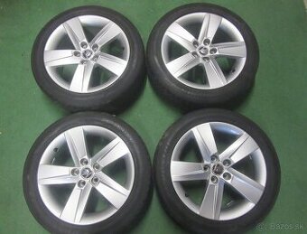R16 letná sada Škoda rozteč 5x100 215/45r16 dunlop