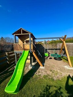 Detské záhradné ihrisko / domček z masívneho dreva – výroba