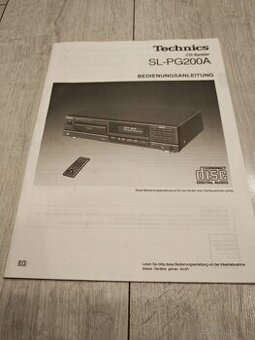 Predám manuál k cd prehravacu Technics SL-PG200A