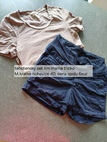 Tehotenské tričko a tehotenské kratke nohavice