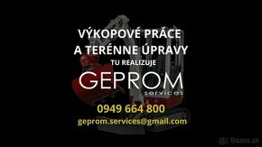 Komplexné výkopové a terenné práce, búracie práce kladivom
