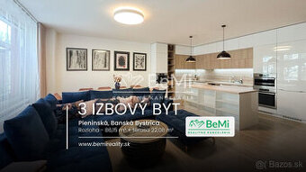 Štýlový 3 izbový byt Banská Bystrica, terasa, vírivka a par