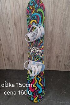 Snowboard +topánky
