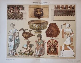 Staroveká terakota  -Chromolitografia 30/25 cm