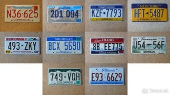 Prodám 10ks originálních Amerických SPZ