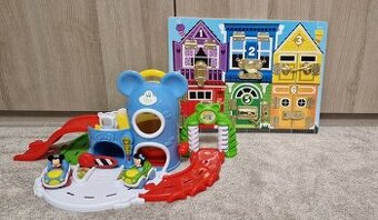 Disney Mickey parkovacia garáž + Melissa and Doug "Latches