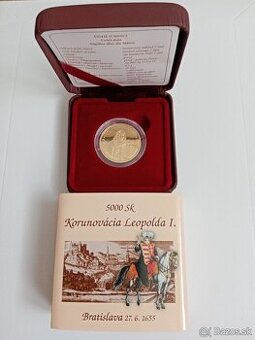 Zlatá minca korunovácie Leopolda I