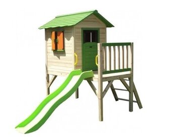 NOVÝ Domeček dřevěný TRIGANO MILAP na chůdách se skluzavkou