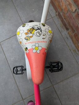 Detský bicykel Capriolo 12" s tyčou, dievčenský