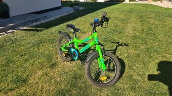 Predám detský bicykel KENZEL (16") – Zelený + plná výbava