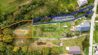 2 pozemky - Záhrady v obci Žírovce (1407 m² a 1886 m²)