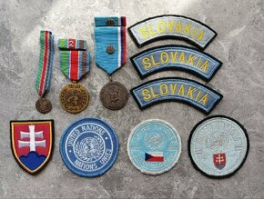 Vojenské nášivky a medaile z misií OSN