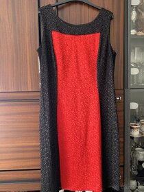 Červeno-čierne spoločenské šaty - 1