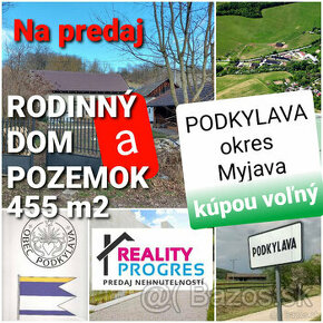 RODINNÝ DOM - CHALUPA A POZEMOK 455m2 PODKYLAVA okres MYJAVA