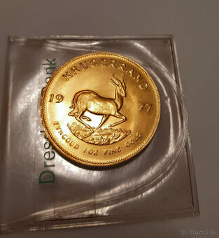 1 oz zlatá minca Krugerrand Južná Afrika 1977