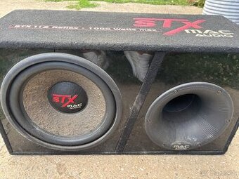 Predám zostavu Subwoofer + zosilnovač do auta zn. MAC Audio