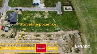 RADO | Posledné 3 pozemky | 600 m² s projektom na 4-izbový d