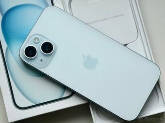 iPhone 15 Blue BATERIE 100% TOP