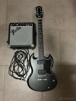 Elektrická gitara Epiphone SG + Fender Frontman 10G