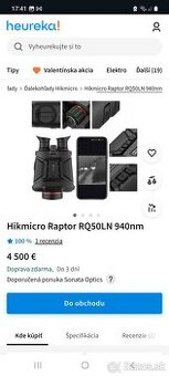 Hikmikro raptor termovizia