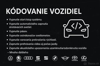 Kódovanie vozidiel VW, BMW, Toyota | Update máp, systému