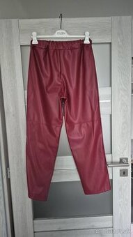 Bordové kožené nohavice v.L