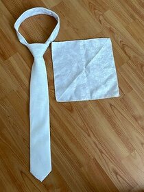 Svadobná kravata + vreckovka - 1