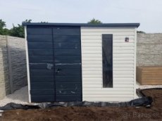 Záhradný domček, sklad 3x3m – biela/antracitová, celá SR
