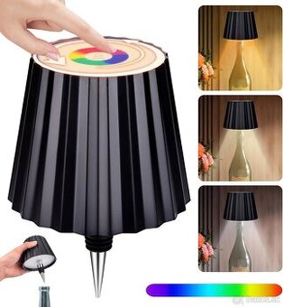 Bezdrôtová lampa na flaše