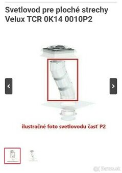 Svetlovod pre ploché strechy Velux TCR 0K14 0010P2