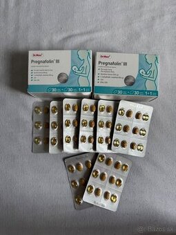 Pregnafolin III - 2 celé balenia + zvyšné plátky bez krabičk