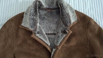 Pánsky kožuch zateplený kabát, veľ.L