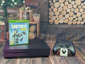 Xbox One S 500GB, Fortnite fialová, ovládač