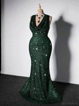 Zelene trblietave šaty