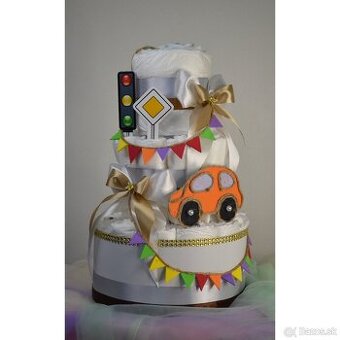 Plienková torta pre chlapca