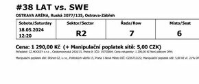 Švédsko vs Lotyšsko 18.5. nákupná cena