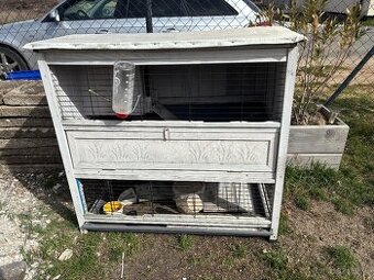 Predám veľkú poschodovú klietku pre zajaca / králika – 70 €