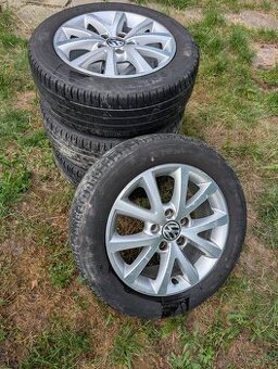 Elektróny VW R16 5x112 + Zánovné Letné Pneu