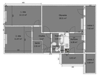 Líščie údolie 3 izbový byt tiché prostredie - 1
