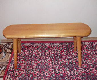 Lavička -taburetka masívne prírodné drevo - Nová