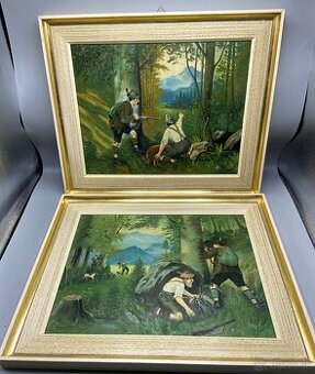 Tlačené obrazy, poľovnícky motív