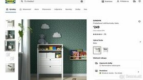 Prebalovaci pult/komoda IKEA SUNDVIK+dovoz BA