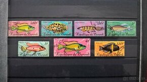Poštové známky č.168 - Burundi - ryby