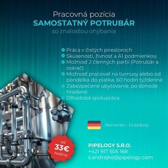 🔧 Hľadáme zváračov a potrubárov na projekt v Drážďanoch(DE)