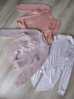 3x ružový sveter XS-S Cubus, Mohito, Outfitters