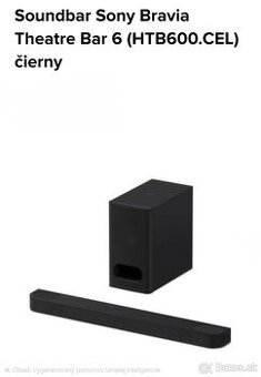 Soundbar Sony Bravia Theatre Bar 6 čierny Nový.